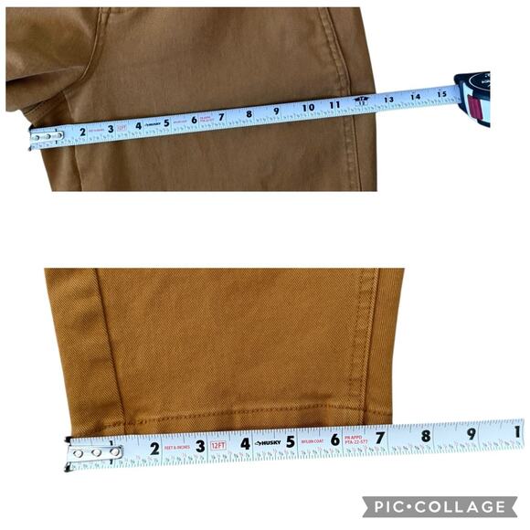 Everlane The Utility Barrel Pants Curved Cotton Stretch Gold Brown Womens Size 4 - Picture 11 of 13